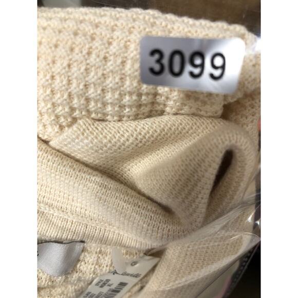 Madewell Johnny Polo Shirt Collar Short Sleeve Sweater Vintage Linen NWT XL - Picture 13 of 13